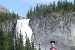 05 Peter Ryan With Emperor Falls Behind From Berg Lake Trail